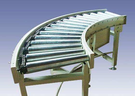 Transportador de rodillos curvos de acero inoxidable con pie ajustable SEW Motor 0,75 - 1,5 KW
