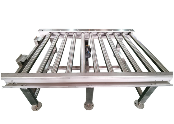 transportador de rodillos motorizado 15000W para carretilla elevadora y bifurcación en la industria alimentaria
