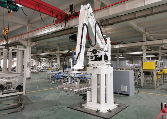 Piso programable eléctrico - montó el agarrador del robot que empaletaba para el cemento del bolso de la válvula