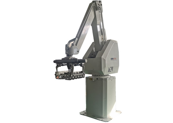 4 robot de amontonamiento ahorro de energía de Palletizer del bolso del PLC 50kg de las hachas para el bolso de alimentaciones