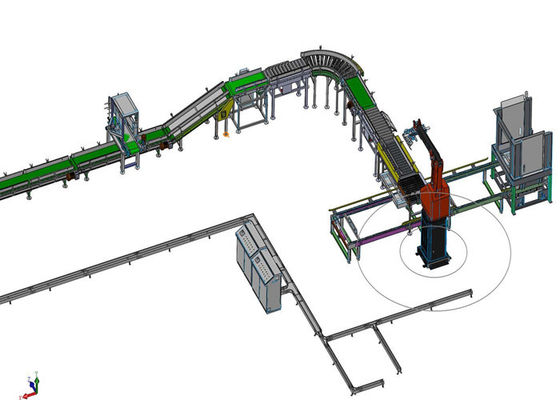 4KW 4 disminuye el bolso robótico Palletizer en cadena de producción del fertilizante