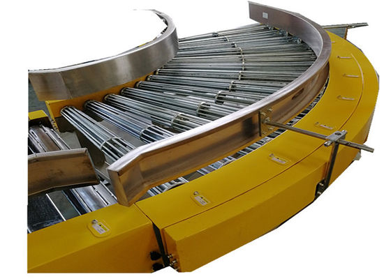Transportador que empalieta de la curva móvil 220V en industria de goma plástica